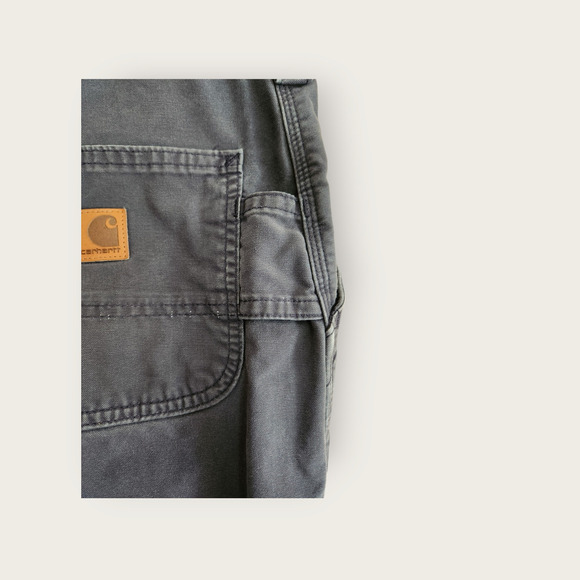 Carhartt Grey Loose Fit Carpenter utility work Jeans Mens Size 36x30 *Flaw* - Picture 7 of 12